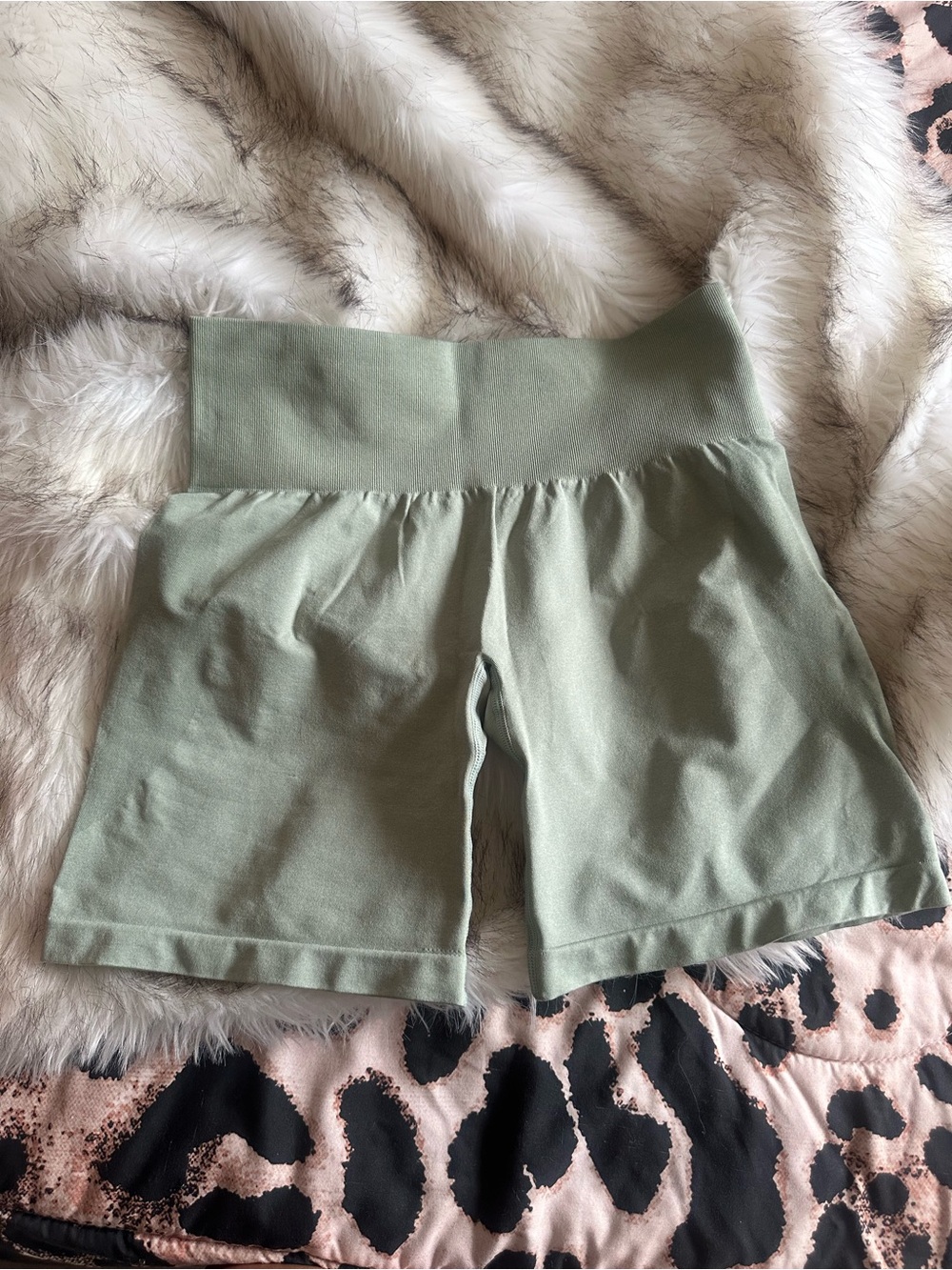 NVGTN Mint Green Mid Rise Contour Seamless Shorts